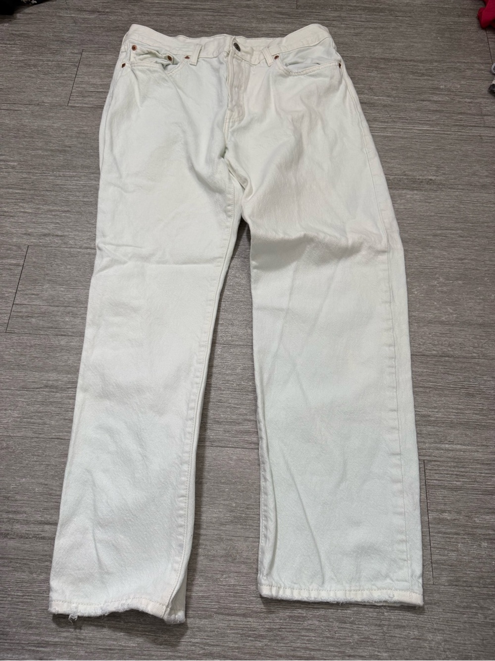 Levi’s 501 ’90s Big E Cream Ivory‎ Straight Leg Jeans W31 L30 Vintage Inspired
